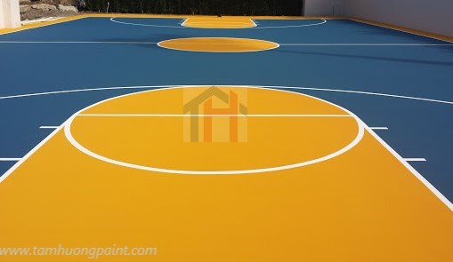 Dịch vụ sơn sân bóng rổ - Công Ty TNHH Dịch Vụ Thương Mại Xây Dựng Tâm Hương